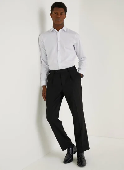 Matalan Taylor & Wright Black Regular Fit Flexi Waist Trousers