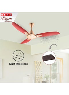 Usha Usha Bloom Primrose 1250mm Dust Oil & Moisture Resistant Ceiling Fan (Sparkle Golden & Cherry)  - Image 4