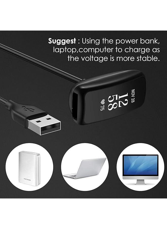 erorex Watch Charger For Fitbit Inspire 2 Charger Portable Charging Cable Usb Charging Cord Cradle Dock Stand Accessories Adapter Charger Cable Compatible With Fitbit Inspire2 Smart Watch 3.3 Ft  - Image 4
