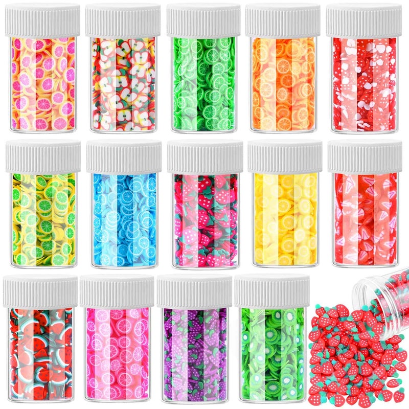 Acejoz 12000 Pcs 15 Styles Assorted Fimo Slices for DIY Slime Nail Art Lip Gloss  Cellphone Decorations