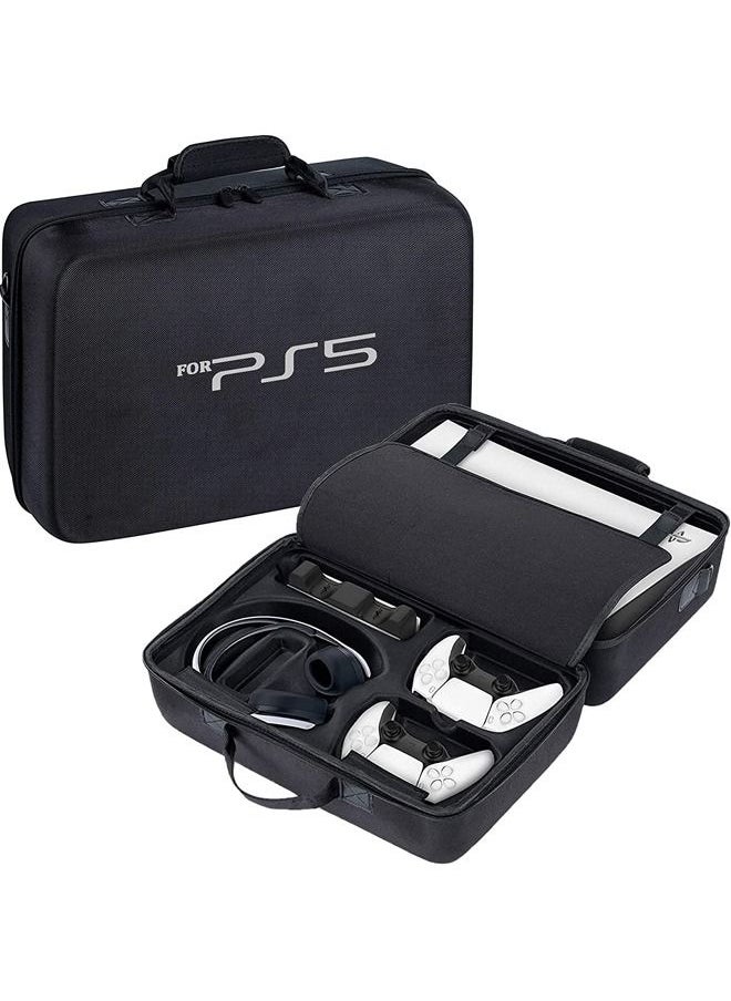 Rock Pow - Case Bag for PS5 Shockproof Hard Shell Waterproof shoulder bag for Playstation 5 Console Digital EVA Storage Organizer for Controllers and Other Accessories - Image 1