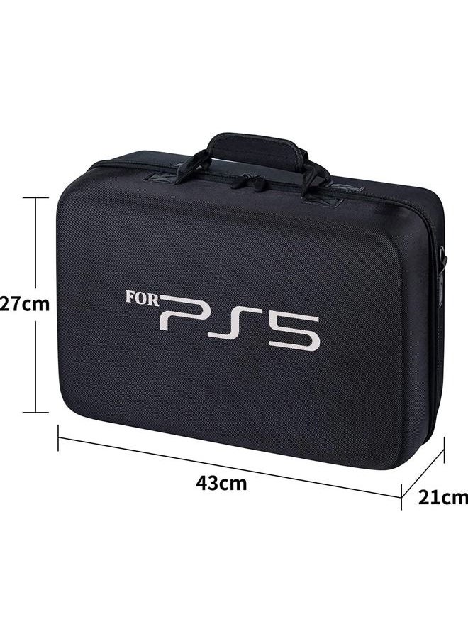 Rock Pow - Case Bag for PS5 Shockproof Hard Shell Waterproof shoulder bag for Playstation 5 Console Digital EVA Storage Organizer for Controllers and Other Accessories - Image 1