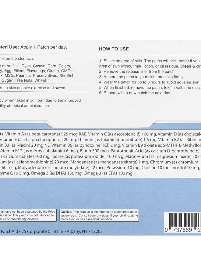 PatchAid لصقات متعددة الفيتامينات للأطفال مع أوميغا 3 30 لصقة - Image 2