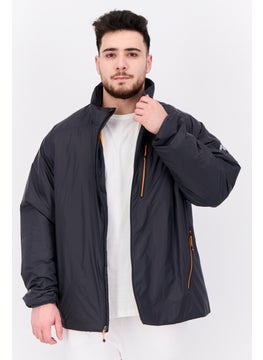 Eddie Bauer Men Mock Neck Long Sleeves Brand Logo Softshell Jacket, Grey  - Image 1