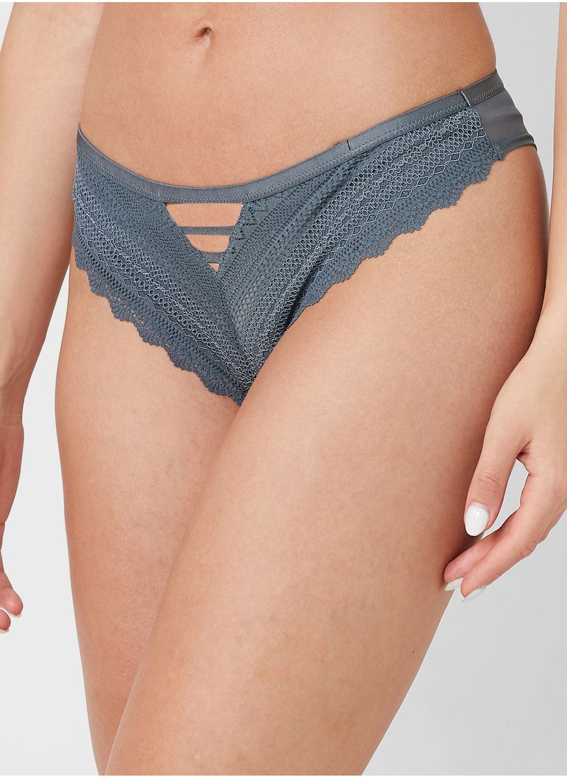 hunkemoller - Lace High Leg Brief - Image 1
