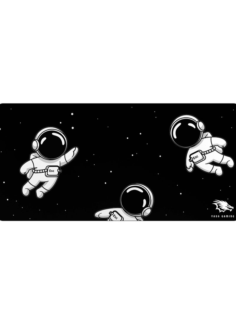 YASA GAME - Extended Large Gaming Mouse Pad 120 X 60 cm XXXL Full Desk Space style & Mousepad Non-Slip Rubber Base Big Keyboard Mat with Stitched Edges water resist for Gaming from Yasa ( Space Black ) - Image 1