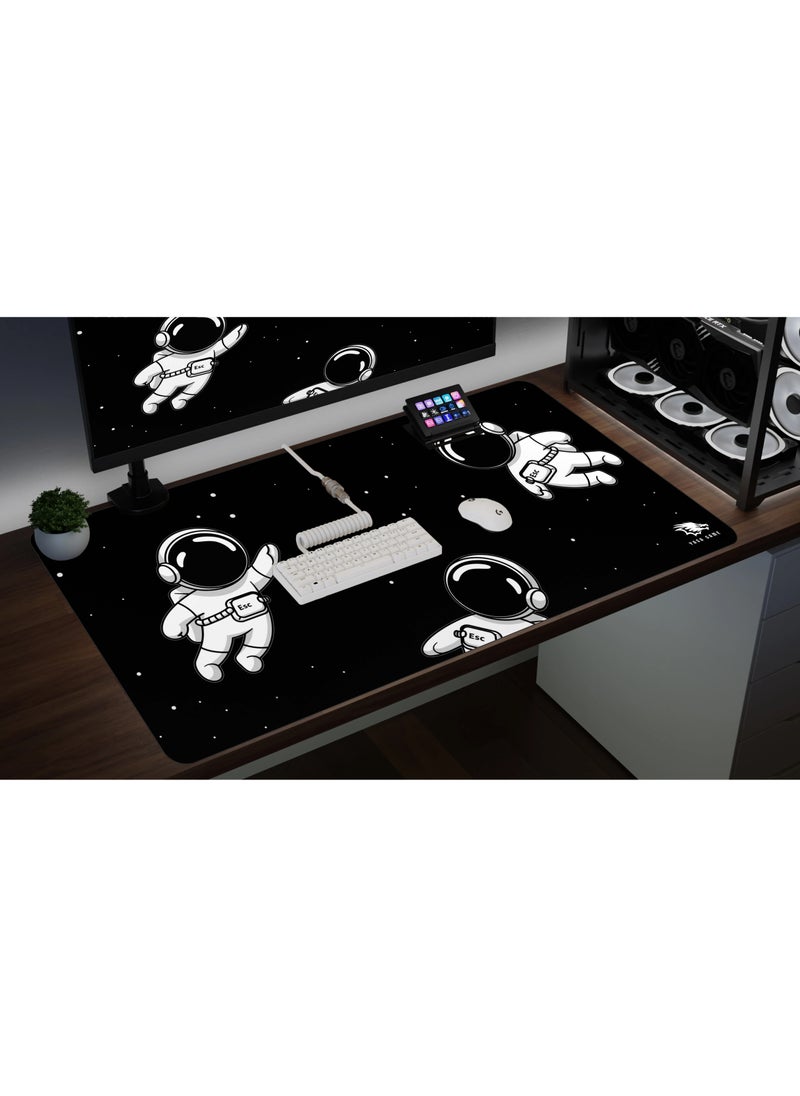 YASA GAME - Extended Large Gaming Mouse Pad 120 X 60 cm XXXL Full Desk Space style & Mousepad Non-Slip Rubber Base Big Keyboard Mat with Stitched Edges water resist for Gaming from Yasa ( Space Black ) - Image 1