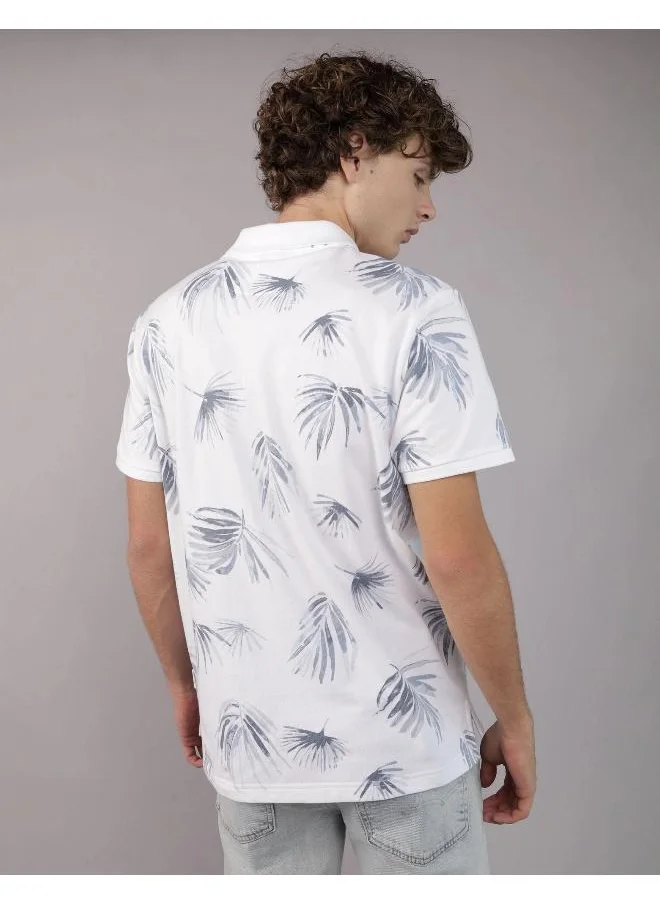 امريكان ايجل AE Flex Pique Tropical Print Polo Shirt