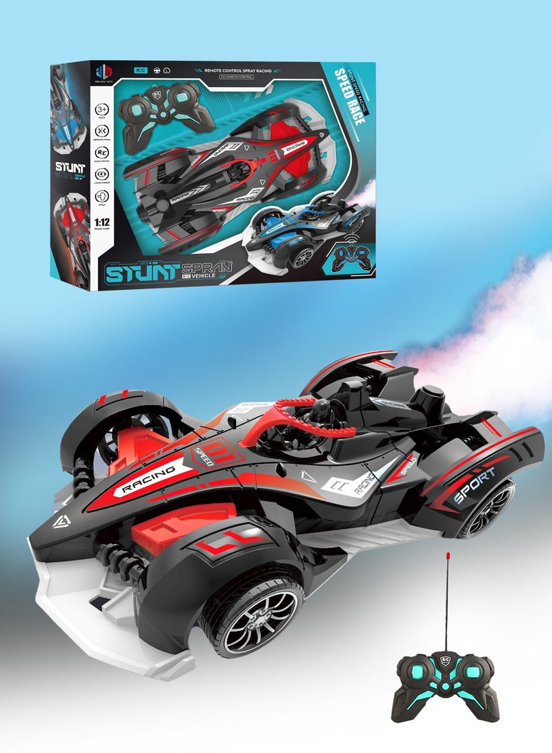 1:12 Remote Control Drift Vehicle with LED Spray Effect, Omnidirectional Wheels & Rechargeable Battery  - Image 1