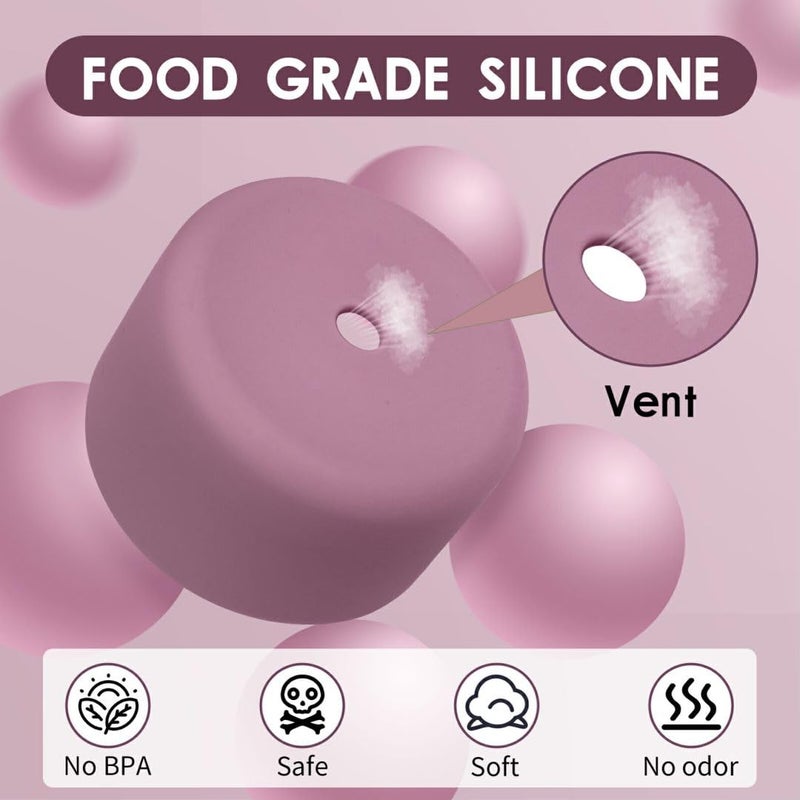 BKBY 2PCS Silicone Water Bottle Boot, Compatible with Owala 24oz 32oz 40oz, Protective Anti-Scratch & Anti-Dent No Noise Sleeve Cover for FreeSip/Twist/Flip Water Bottles (Mauve, 24oz) - Image 4