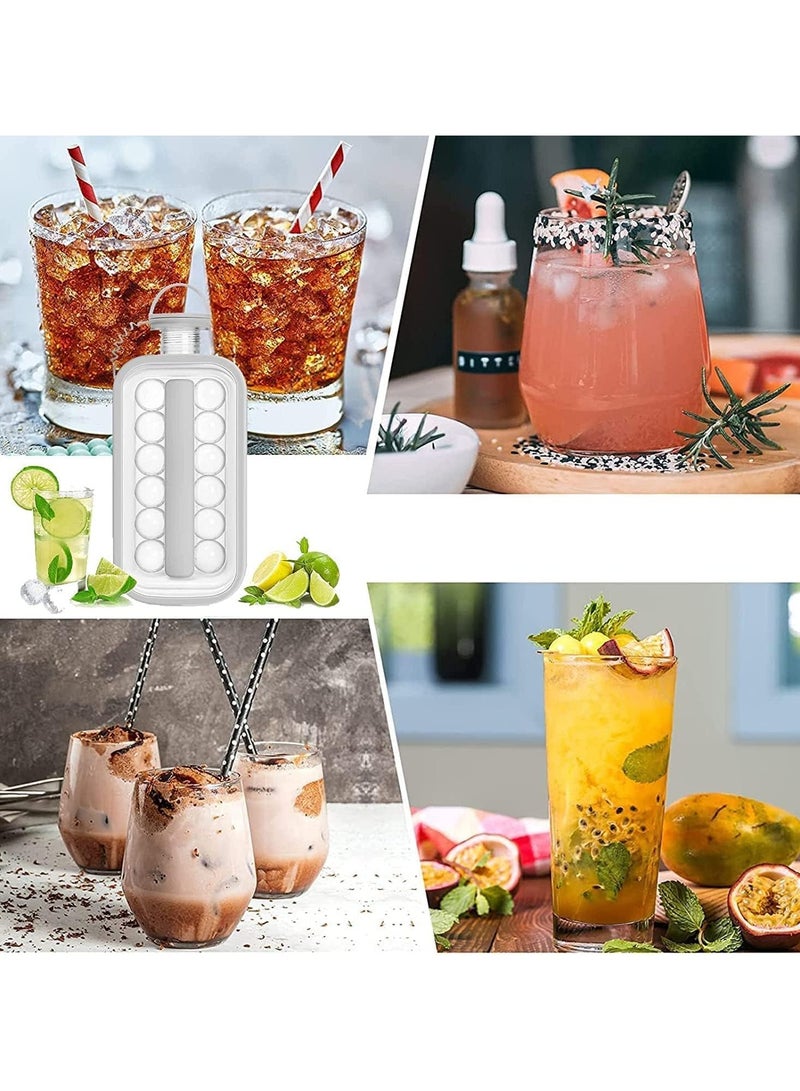 Mmmon Ice Ball Maker,Portable lce Maker Bottle Makes17 lce Cubes lce Cube Molds Bottle Creative lceHockey Bubble lce Maker Kettle forWhiskeyHockey/Champagne/Juice/Coffee(White)(PAKE of-1)  - Image 4
