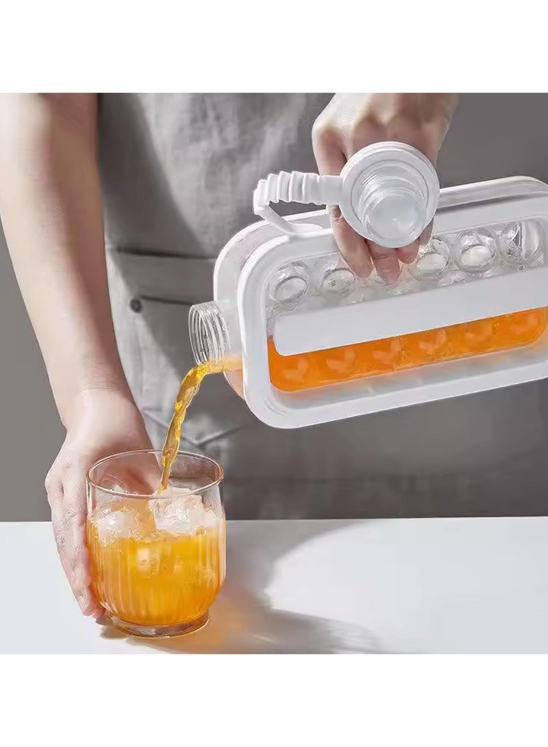 Mmmon Ice Ball Maker,Portable lce Maker Bottle Makes17 lce Cubes lce Cube Molds Bottle Creative lceHockey Bubble lce Maker Kettle forWhiskeyHockey/Champagne/Juice/Coffee(White)(PAKE of-1)  - Image 5