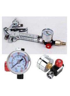 Generic G1/4 Air Pressure Regulator with Gauge Compressor Replacement Spray Gun Accessories Adjustable Instrument Pneumatic Tool  - Image 4