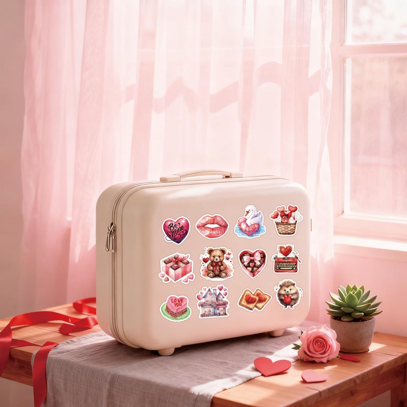 Bomichi 100 PCS Valentine's Day Stickers for Girl Adult, Valentines Day Decorations for Gifts Laptops Water Bottles - Image 5