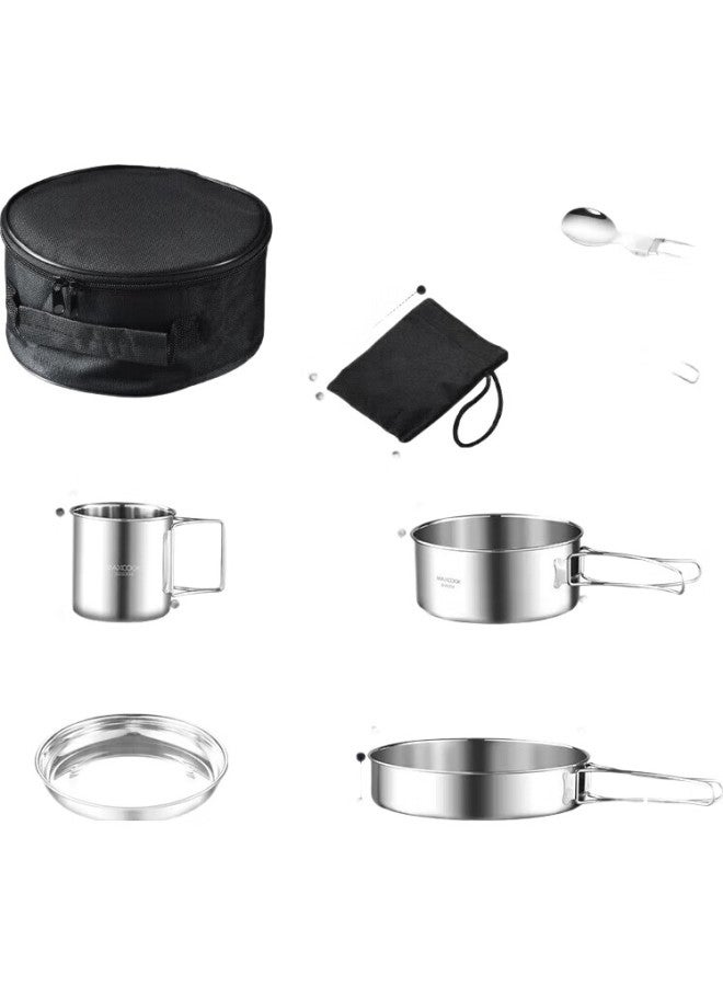 MAX COOK Maxcook 304 Stainless Steel Outdoor Cutlery Set, Portable Lunch Box Utensils Cup Fork Spoon Camping Picnic Mcft5922 - Image 2