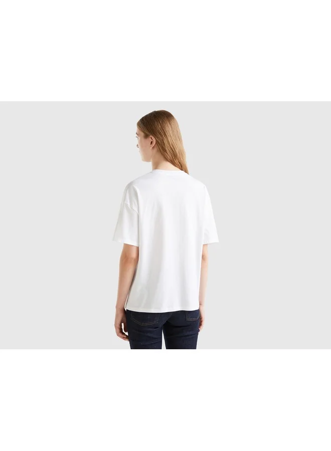 UNITED COLORS OF BENETTON T-Shirt With Embroidered Logo