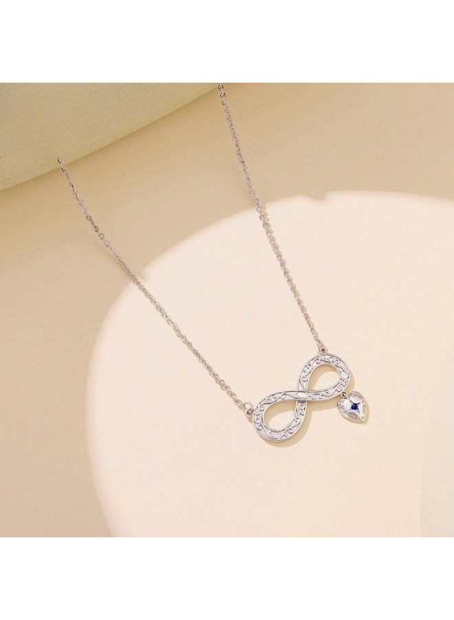 Copper Gold-Plated Infinity Symbol Choker Necklace with Heart Accent - Image 5