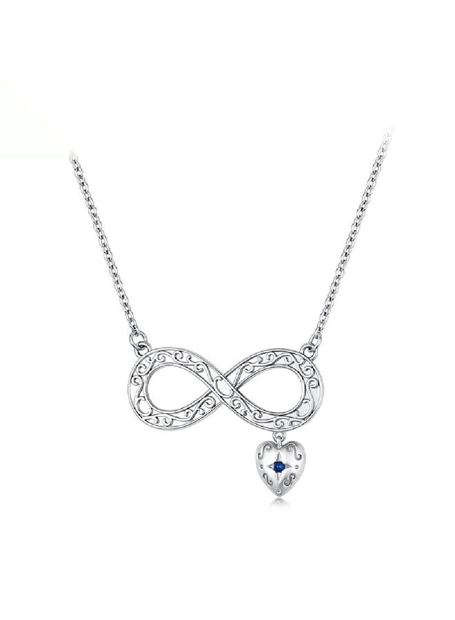 Copper Gold-Plated Infinity Symbol Choker Necklace with Heart Accent - Image 2