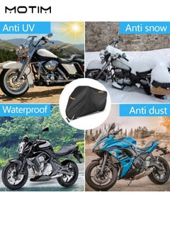 Motorcycle Cover, Dustproof Waterproof All Weather Applies, 210D Oxford UV Protection Durable Motorbike Cover for Most Motorcycles,   2XL - pzsku/ZED0C26C3EA395930468CZ/45/_/1725593904/655803ef-5013-47ea-b380-5bb89745a496