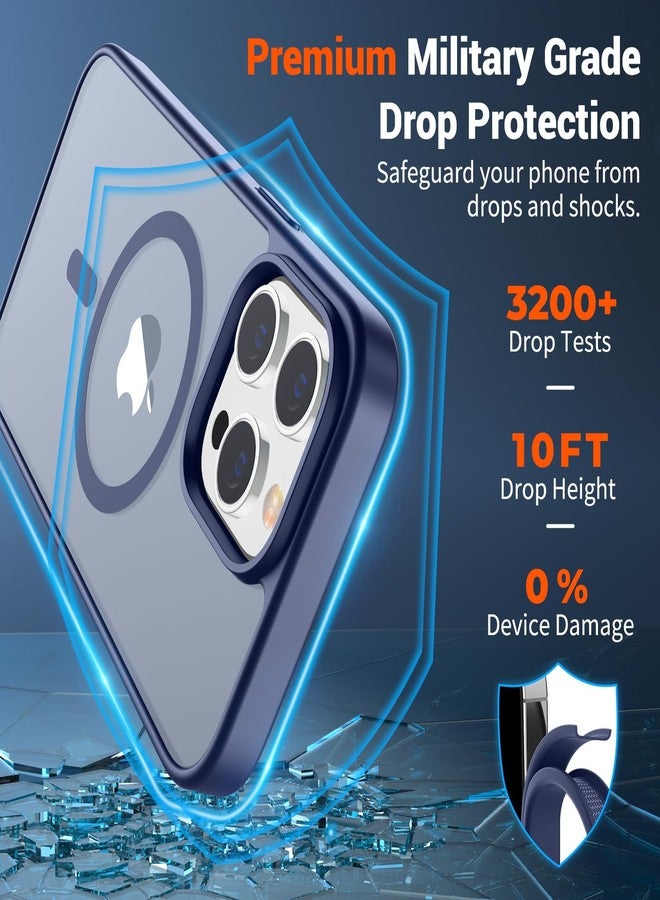 استلق جراب SUPFINE المغناطيسي لهاتف iPhone 13 Pro (متوافق مع MagSafe) (حماية من السقوط بمعايير عسكرية) جراب رفيع وشفاف غير لامع مقاوم للصدمات ومضاد لبصمات الأصابع، لون رمادي لافندر - Image 3