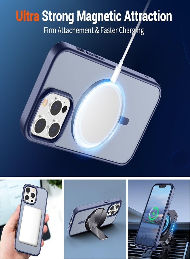 استلق جراب SUPFINE المغناطيسي لهاتف iPhone 13 Pro (متوافق مع MagSafe) (حماية من السقوط بمعايير عسكرية) جراب رفيع وشفاف غير لامع مقاوم للصدمات ومضاد لبصمات الأصابع، لون رمادي لافندر - Image 5