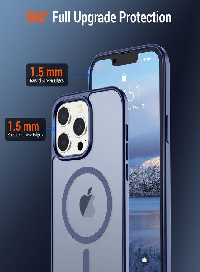 استلق جراب SUPFINE المغناطيسي لهاتف iPhone 13 Pro (متوافق مع MagSafe) (حماية من السقوط بمعايير عسكرية) جراب رفيع وشفاف غير لامع مقاوم للصدمات ومضاد لبصمات الأصابع، لون رمادي لافندر - Image 4