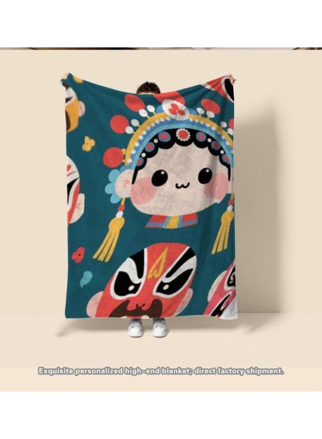 عام بطانية رقيقة من الفانيلا الكرتونية للأطفال والرضع (دافئة ومريحة، ومناسبة للنوم والألعاب) 70 سم * 100 سم - Image 2