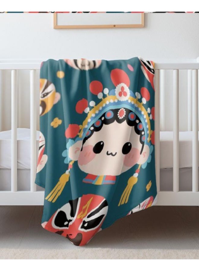 عام بطانية رقيقة من الفانيلا الكرتونية للأطفال والرضع (دافئة ومريحة، ومناسبة للنوم والألعاب) 70 سم * 100 سم - Image 3