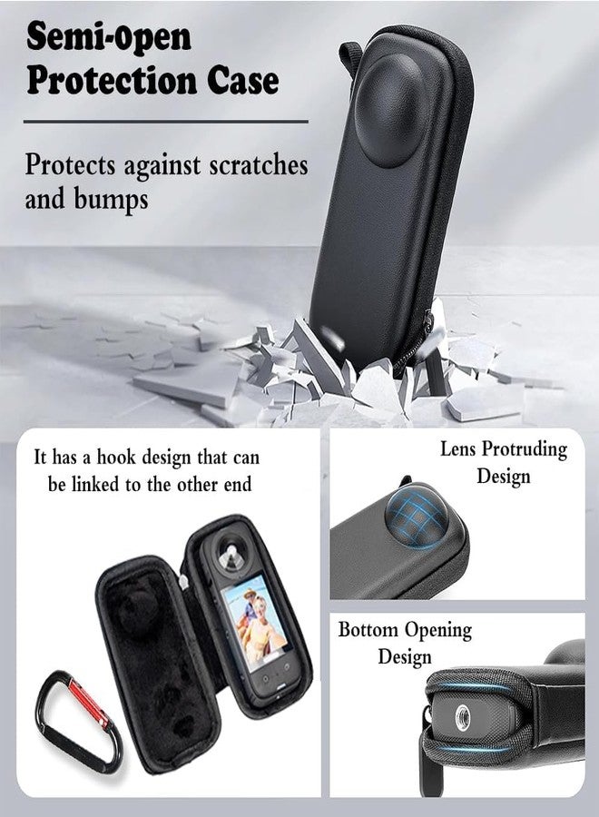 ADOFYS Accessory Kit Compatible with Insta360 One X4(Only) with Invisible Selfie Stick, Portable Case, Screen Protector and Adhesive Mounts - Image 2