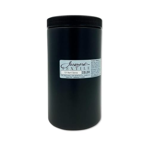 Jacquard Textile Color Burnt Sienna Permanent Fabric Paint for Clothes Furniture Upholstery Shoes or Tote Bags Indoor Outdoor Fabric Paint 32 Oz Jar Upholstery Fabric Paint - Image 1