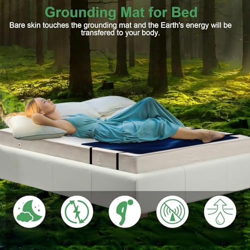 Knocoka Grounding Mat for Bed AntiStatic Earthing Pad for Home Bed Use NonSlip Mat Queen 60x27 - Image 3