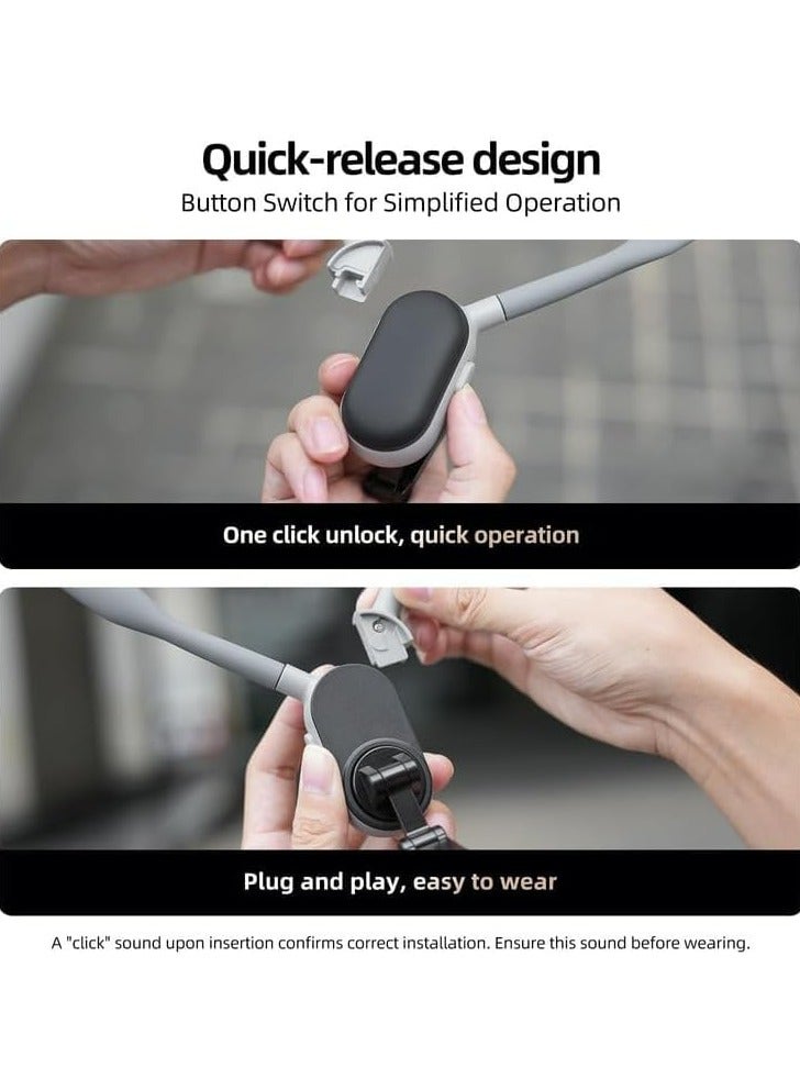 تيليسن تنطبق على أي فون 15 14 13 12 سلسلة الروبوت الهاتف المغناطيسي الرقبة جبل ، شنق في الرقبة الهاتف المحمول قوس ،  ، بوف الذاتي الوقت حر اليدين قلادة ، الهاتف المحمول مع تسجيل الفيديو ( رمادي ) - Image 3