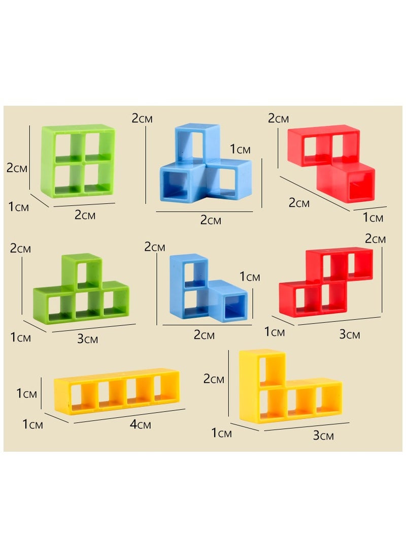 48pcs Kids Balance Stacking Blocks, Wooden Tower Building Game for Concentration Training, Educational Tabletop Toy  - Image 4
