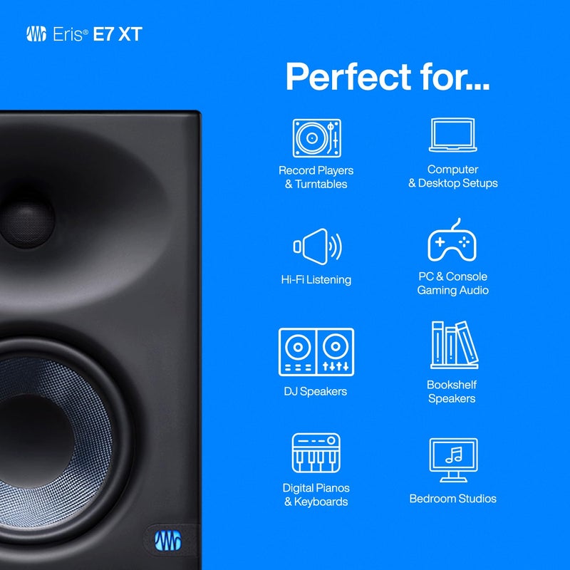 PreSonus Eris E7 XT 2-Way Active Studio Monitor with EBM Waveguide (Pack of 1) - Image 4