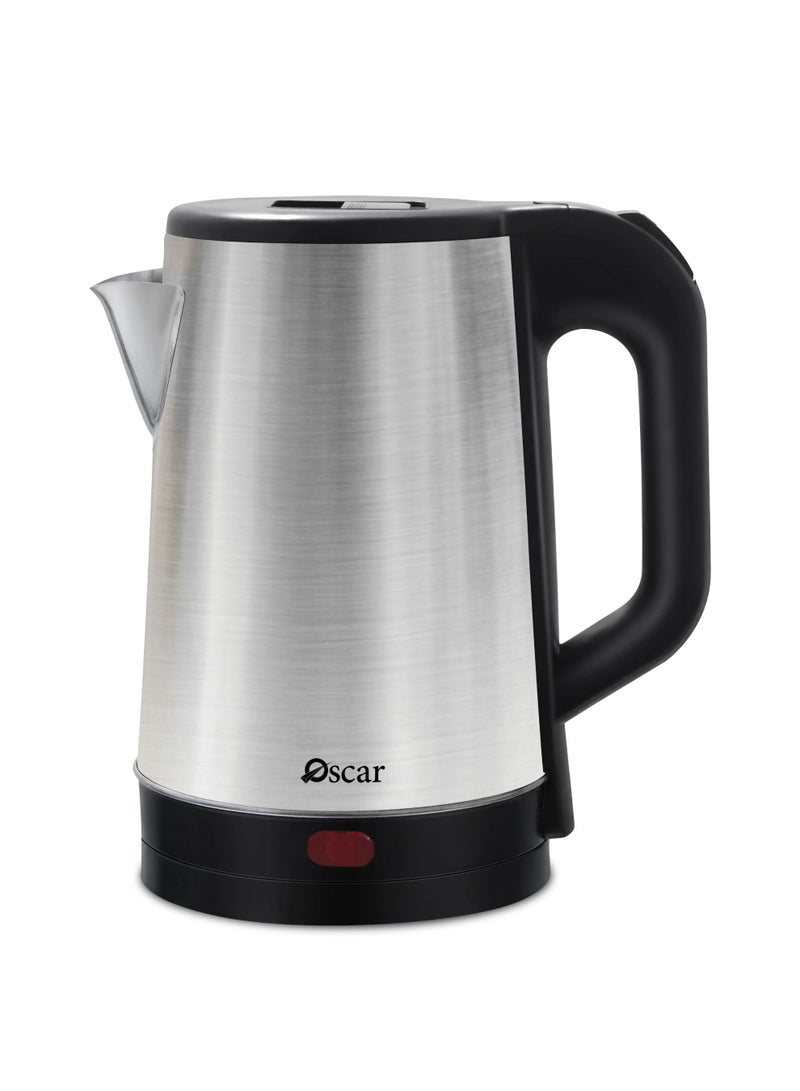 OSCAR 1.8L Electric Kettle 1500W | 304 Stainless Steel Inner, Fast Boil, Auto Shut-Off & Anti Dry Boil Protection, 360° Cordless Base, Safety Lock Lid – OKT18MBP