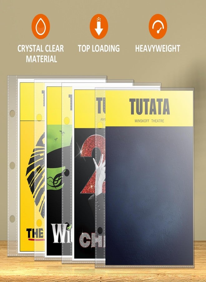 توتاتا واقيات صفحات لبرامج مسرحيات برودواي وبرامج المسرح، 50 واقيًا للصفحات تناسب الكتيبات القديمة مقاس 6 × 9، شديدة التحمل، عبوة من 50 قطعة - Image 3