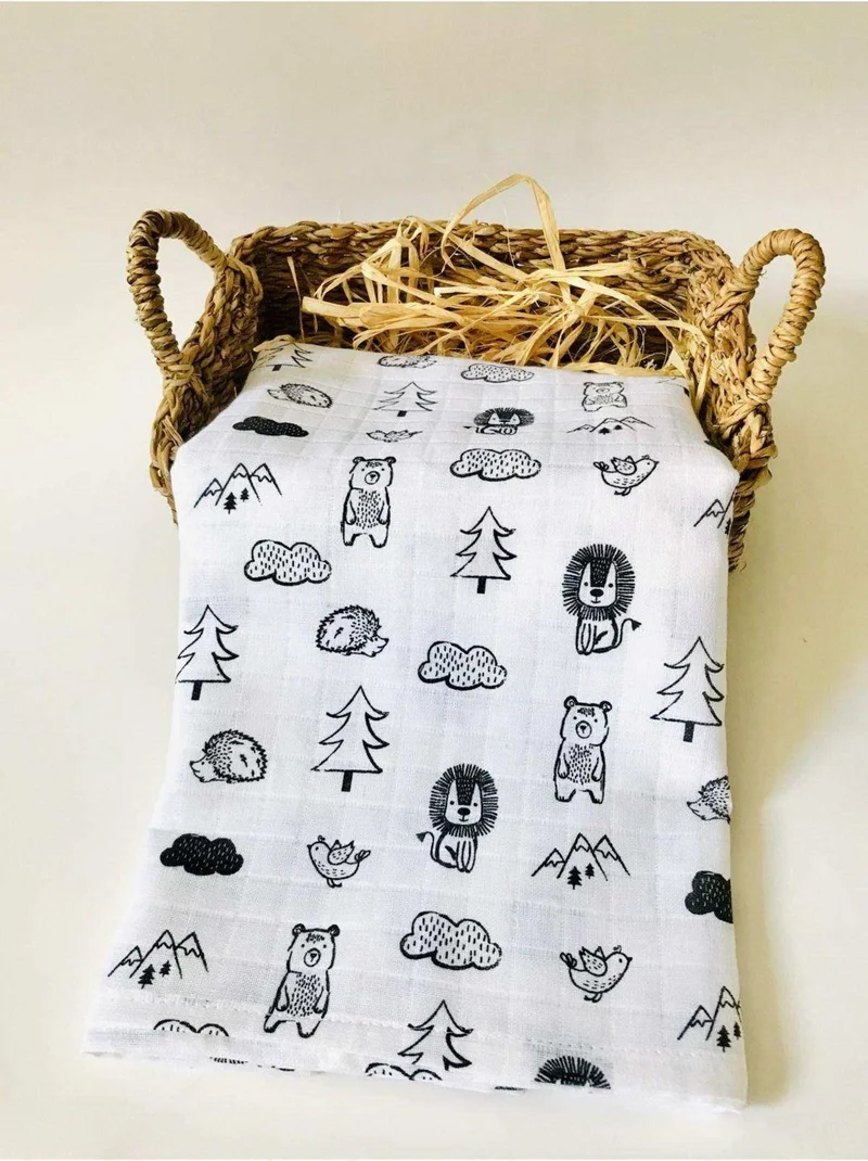 جونييروس 3 Pieces 110X110 Multi-Purpose Muslin Cloth Cover Blanket