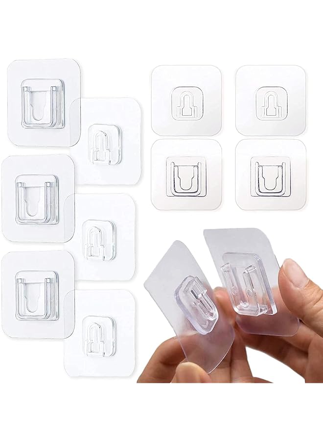 Zaboon Pairs DoubleSided Adhesive Wall Hooks Seamless Hanging Hooks Without Punching And Nails Waterproof And Reusable Heavy Duty SelfAdhesive Wall Hook For Kitchen Bathroom Office - Image 1