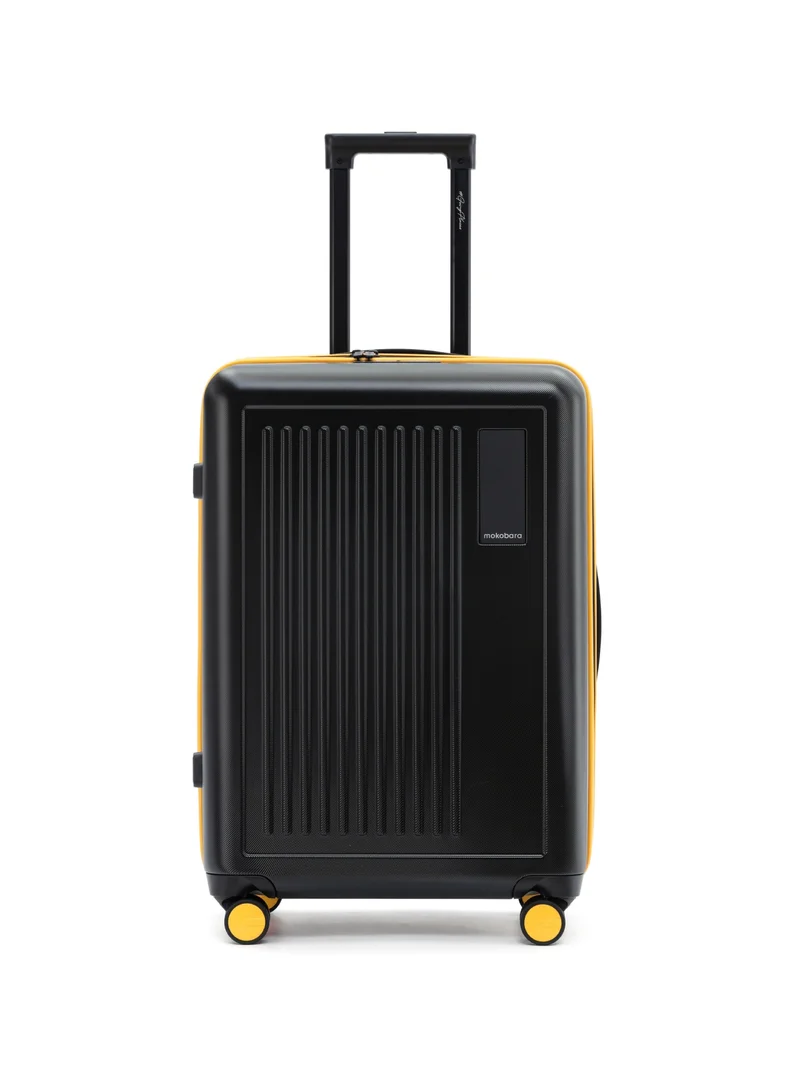 Mokobara The Transit Check-In Luggage - Polycarbonate Material | Crypto Sunray 2.0, Black