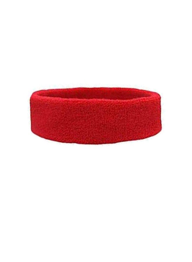 SUPRO Men & Women Head & Wrist Band, Sports Headbands for Men, Workout Accessories,Band, Sweat Wicking Head & Wrist Band Sweatbands for Running Gym, Unisex Hair Band (Red Pack of 1) - Image 3
