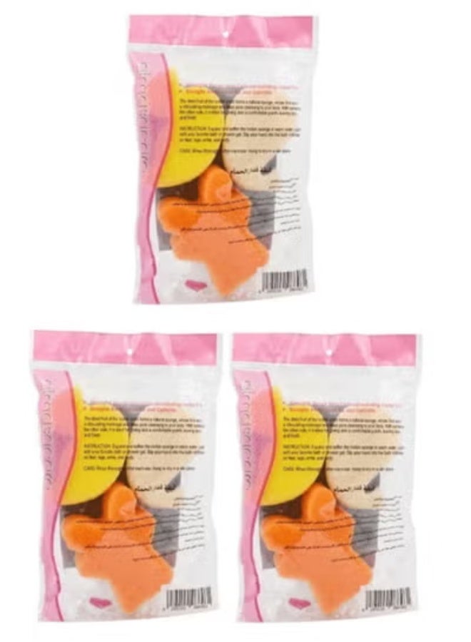 3 Packs Egyptian Loofah Bath Mitts - Image 1