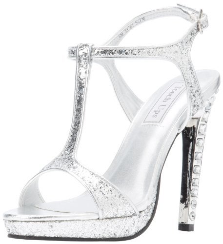 Touch Ups Women's Darcy Platform Sandal,Silver Glitter,5.5 M US - Image 3