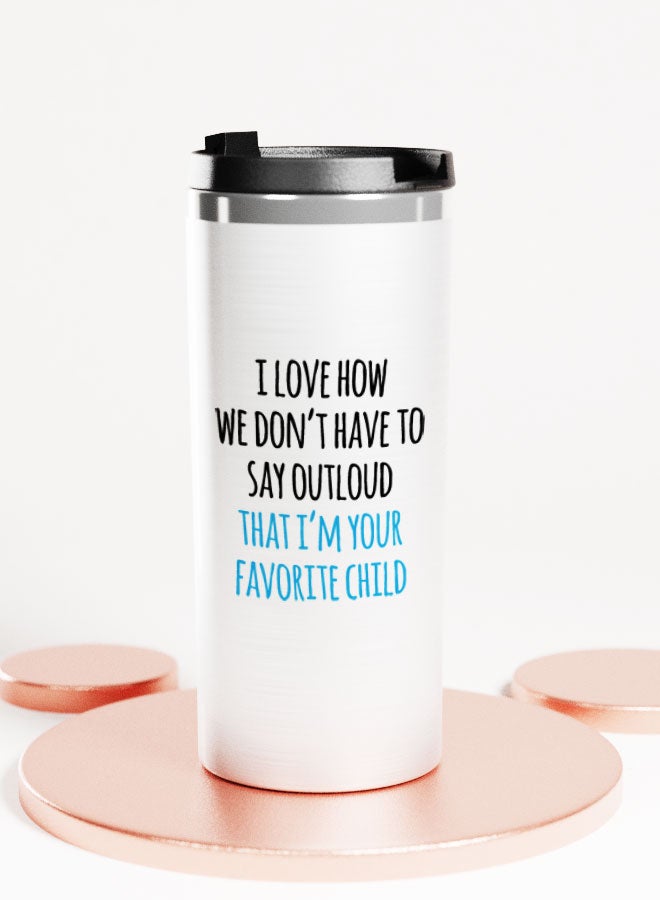 LIT Silver Tumbler Funny Sibling RivalryStainless Tumbler Fathers Gift Dad Present for Birthday - Image 1