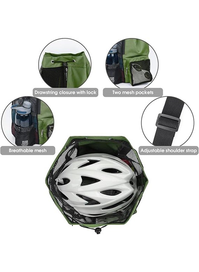 AL RAID Swim Bag Mesh Drawstring Backpack with Wet Pocket Beach Backpack for Swimming, Gym, and Workout Gear - Image 3