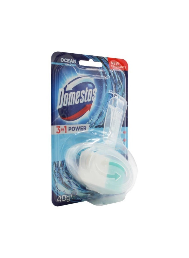 Domestos 3-in-1 Power Toilet Block Ocean 40g - Image 2