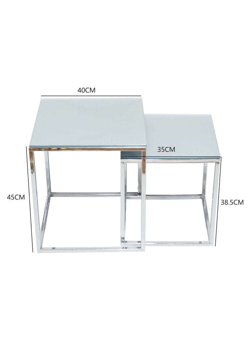 Sharpdo Square Coffee Table, Simple Modern Living Room, Home Tempered Glass, Light Luxury Style Combination Table - Image 5