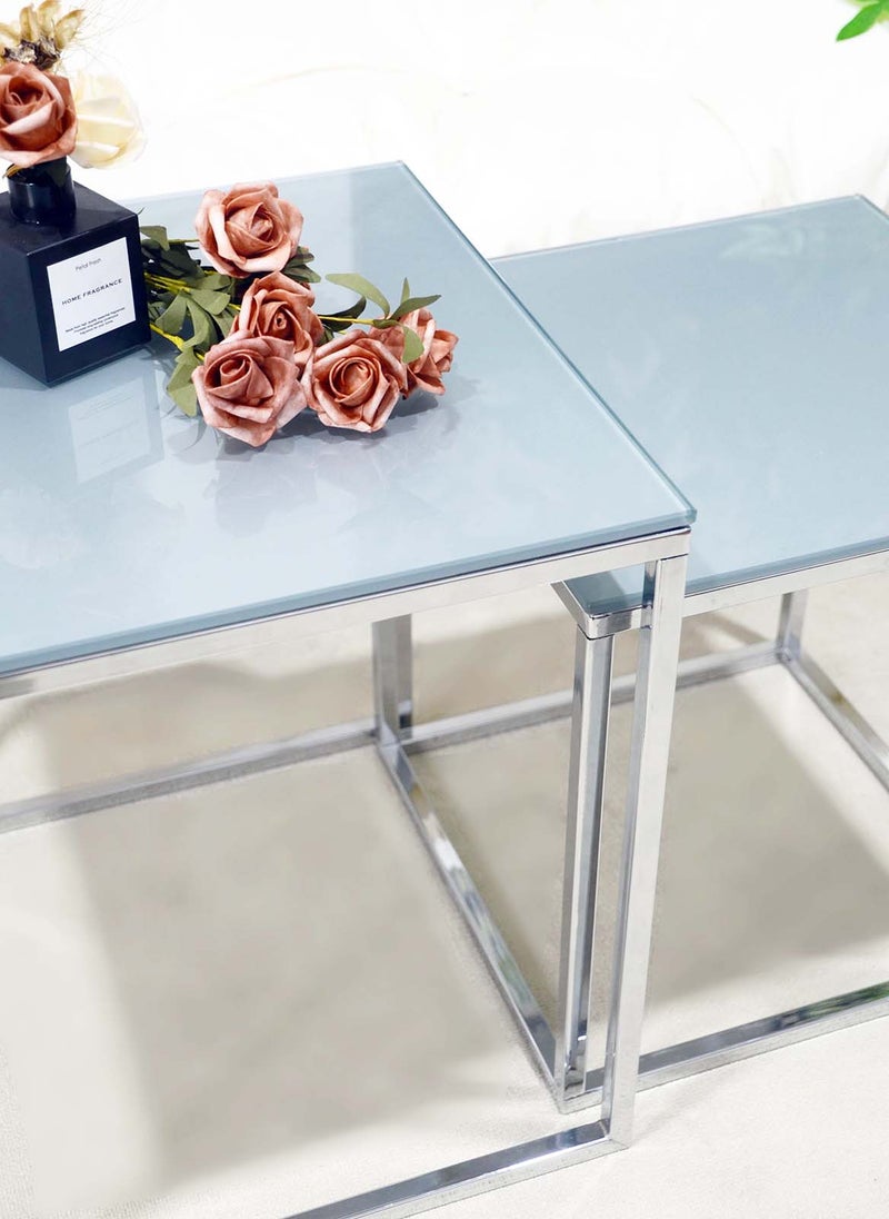 Sharpdo Square Coffee Table, Simple Modern Living Room, Home Tempered Glass, Light Luxury Style Combination Table - Image 2