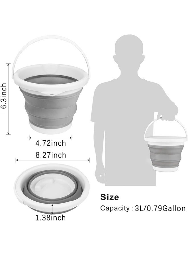 Collapsible Plastic Bucket 3L (0.79 Gallon) - Image 2