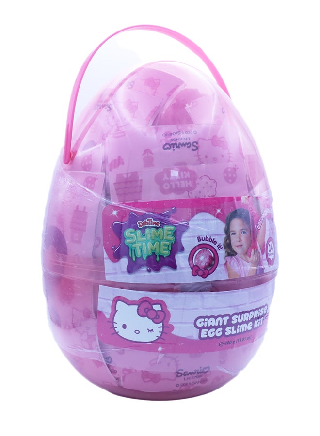 TOY PRO طقم بيضة مفاجأة عملاقة هالو كيتي سلايم تايم - Image 4