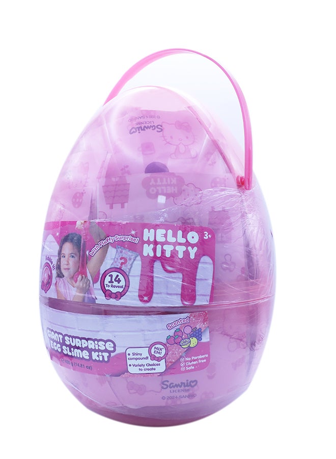 TOY PRO طقم بيضة مفاجأة عملاقة هالو كيتي سلايم تايم - Image 2